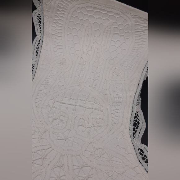 Vintage Battenburg Lace Victorian Christmas Hanging Stocking White - Picture 4 of 5